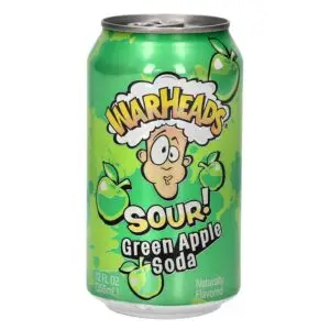 Warheads - Sour Green Apple Soda - 12oz Can