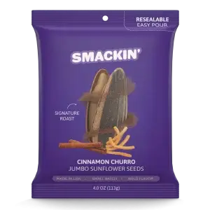 Smackin - Cinnamon Churro - Giant Sunflower Seeds 4oz