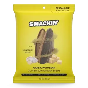 Smackin - Garlic Parmesan - Giant Sunflower Seeds 4oz
