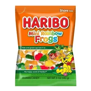 Haribo - Mini Rainbow Frogs - 5oz