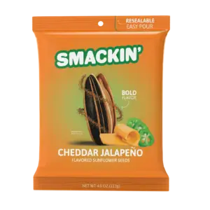 Smackin - Cheddar Jalepeno - Giant Sunflower Seeds 4oz